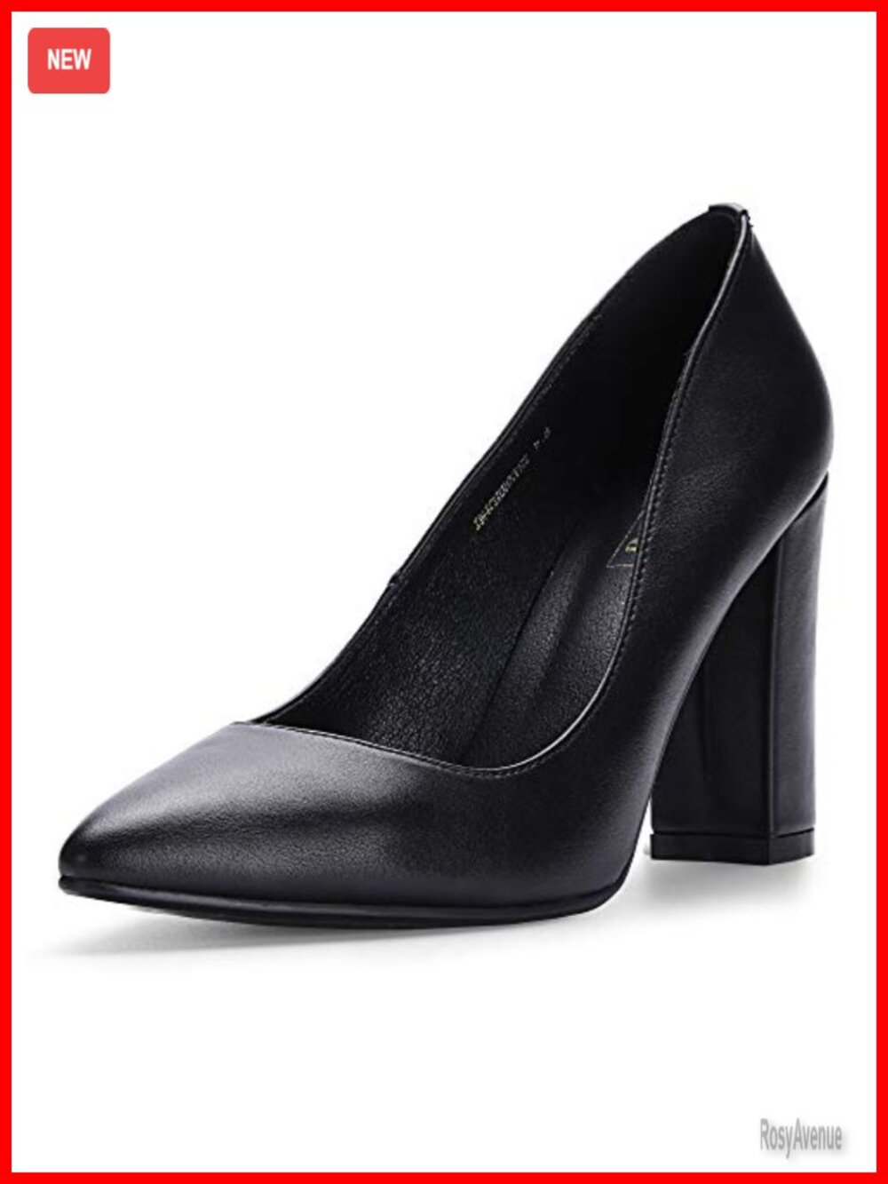 Women's Chunky High Heels Closed Pointed Toe Block Heel Pumps